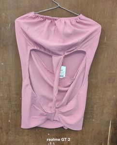 Shein Halter Cowl Neck Sleeveless Back Twisted Des