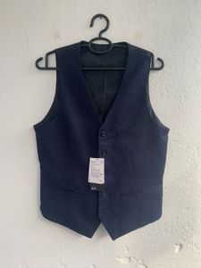 Stylish Men's Navy Blue Formal Waistcoat