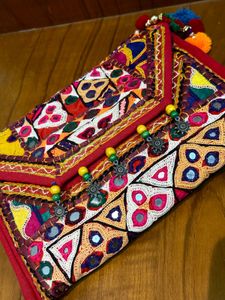 Banjara Embroidered Clutch Bag + Sling