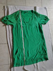 Green Pocket Tunic Dress