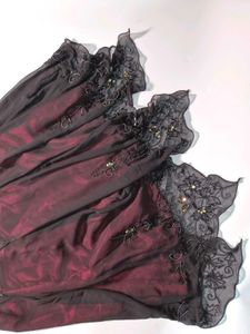 Adriana papell Inspired Red Beaded Dress