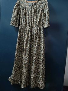 Leopard Print Maxi Dress, size l -xl