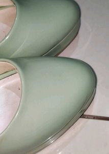 Green Platform Heels