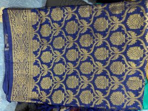 Royal Blue Silk Dupatta