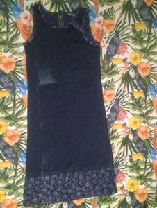 Navy Blue Sleeveless Dress