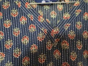 V-Neck Printed short kurti