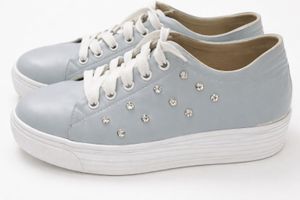 Sparkly Blue Platform Sneakers