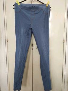 Blue Denim Look Leggings
