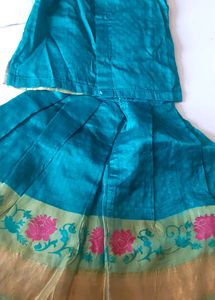 Kanchipuram Green Pattu Pavadai