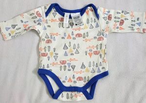 ⭕️😍Brand New Cute Print Blue &amp;White Unisex Romper