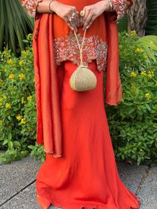 Elegant Orange Kurta Set with Dupatta