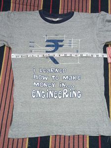 Grey Graphic Print T-Shirt combo