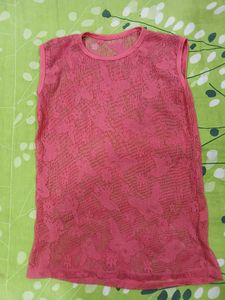 Pink Floral Sleeveless Top