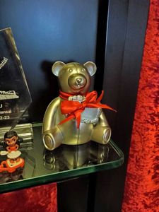 Silver Teddy Bear Figurine