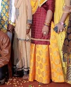 Golden Ethnic Skirt