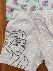 Girls Frozen T-Shirt &amp; Shorts Set