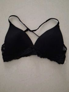 34B H&M Black Lace Trim Bra