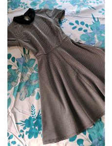 Dorothy Perkins Black And Ivory Spot Dress