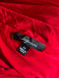 24238. Chic Red One-Shoulder Ruched Dress