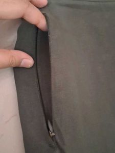 Dark Green Casual Pants