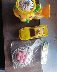 Lot of 3 Toy Vehicles and Rattles