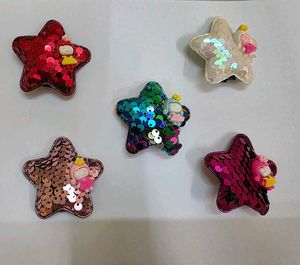 20 pairs cute Clips + 100 Bands Combo