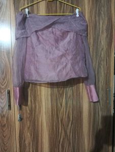 Women's Off-Shoulder Sheer Lace Top
