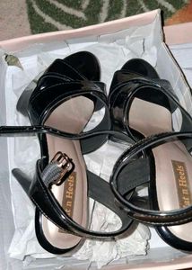Black Patent Platform Stiletto Heels
