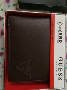 ORIGINAL Guess Brown RFID Blocking Wallet