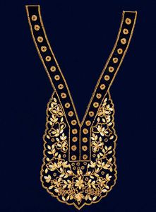 Elegant Embroidered Neckline Patch