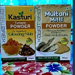 :"🚨 Flash Sale Alert! 🚨 Kayamaya Kasturi Turmeric Face Pack Powder - 100% Natural (200gm) with Free Mitti Powder - Grab Yours Today!"