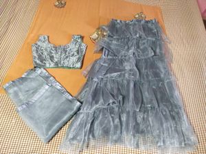 🌼❤️Grey Lehenga Choli Set❤️🌼