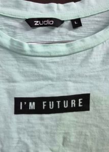 Mint Green T-Shirt with "I'M FUTURE" Graphic