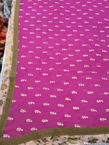 Beautiful Pink Embroidered Saree