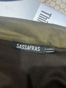 High waist suede slit skirt