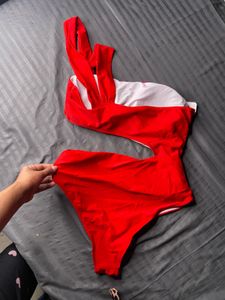 Chic Red One-Piece Swimsuit