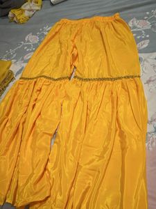 Yellow gharara n kurta or duppata