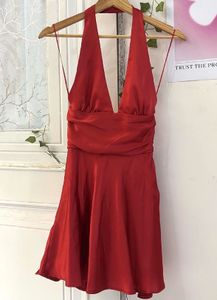 Stunning Red Halter Neck Dress