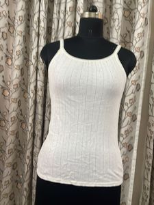 White Ribbed Camisole