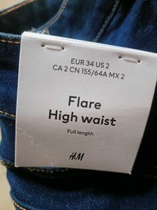 Flared Blue Denim Jeans