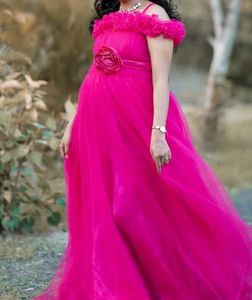 Elegant Pink Maternity Gown