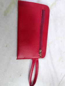 Chic Red Wristlet Clutch
