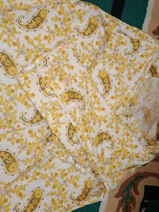 Yellow Paisley Print Kurta