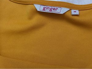 Mustard Yellow Square Neck Long Sleeve Top