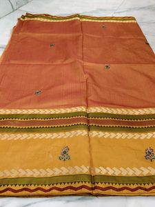 Elegant Yellow Saree with Intricate Design