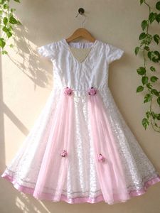 White & Pink Party Dress