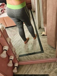 Gray &amp; Green Leggings