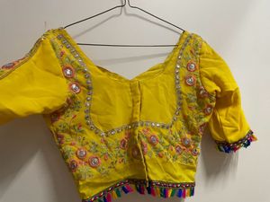 Vibrant Yellow Embroidered Lehenga Skirt and blous