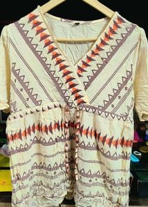 Boho Print Wrap Style Kurta