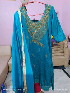 Teal Kurta with Dupatta